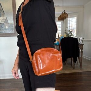 Furla Rich Brown Leather Crossbody Bag